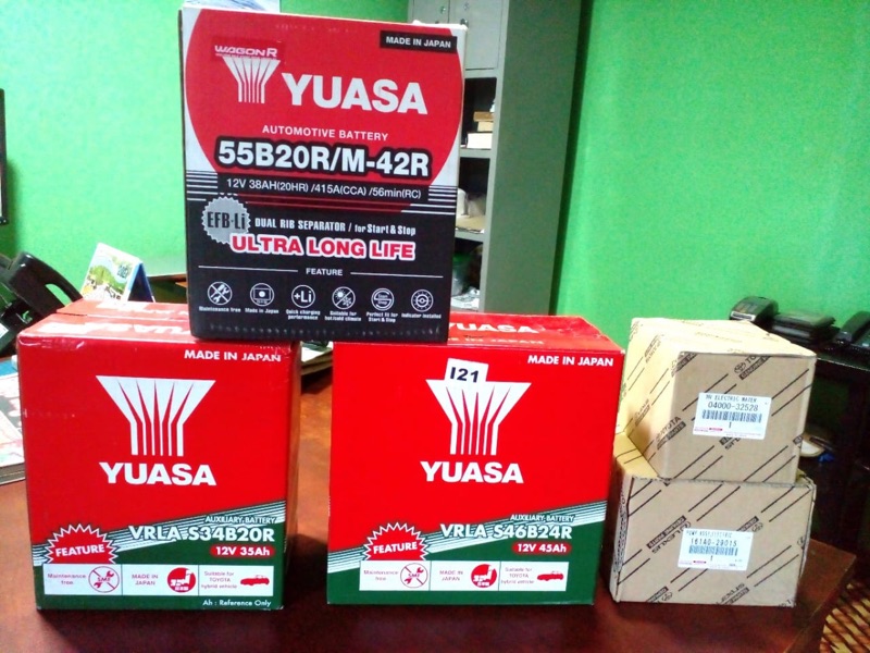 Yuasa batteries and genuine Toyota parts